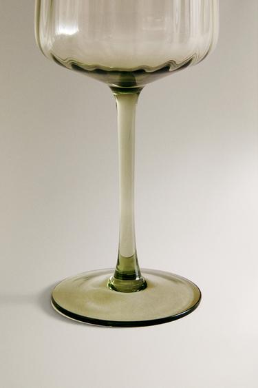 GLASS WITH LINES - Green by Zara - Image 3