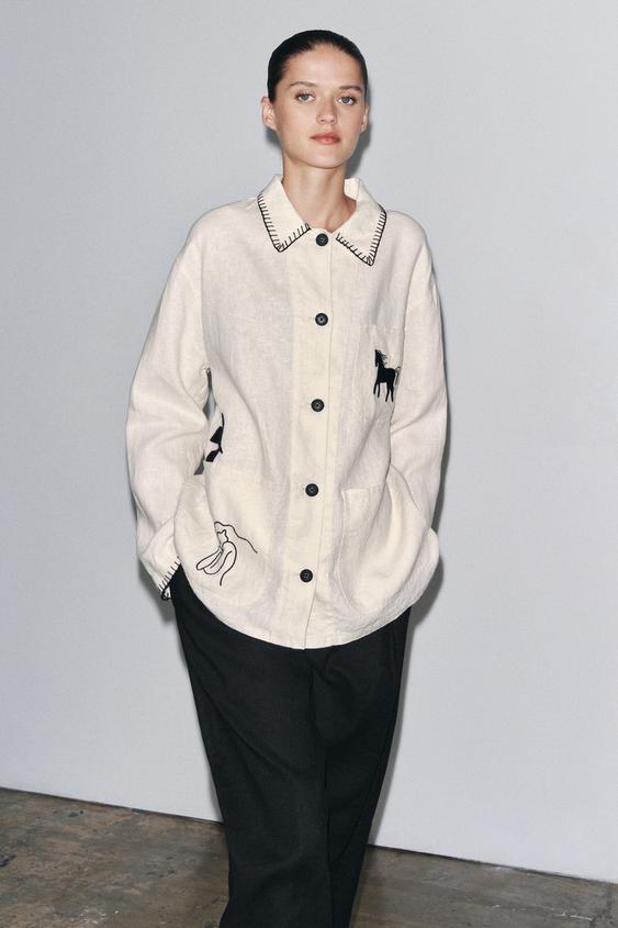 Zara Shops Zara Langer Blazer Yours Clothing Lange Hemdjacke