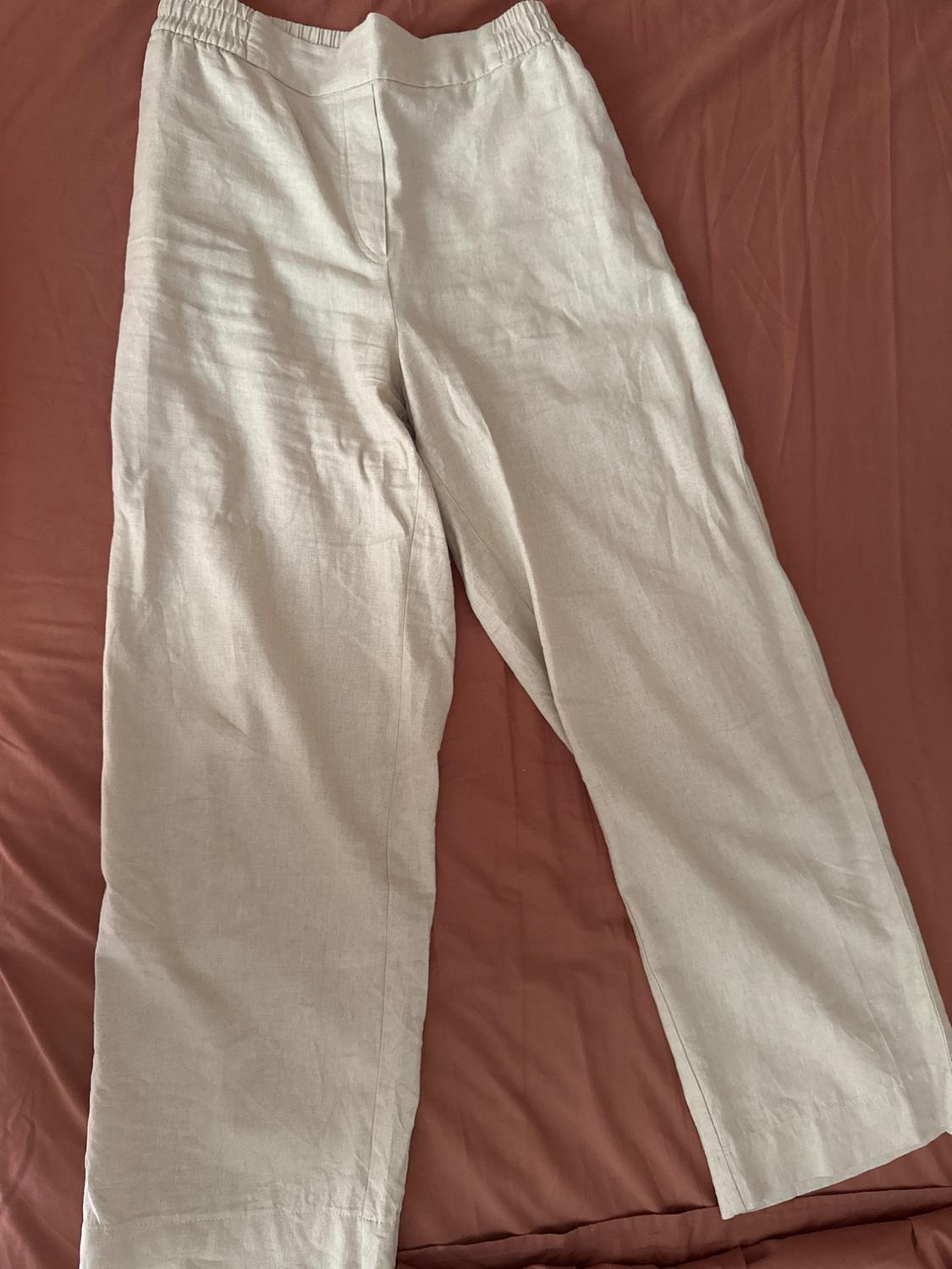 WIDE-LEG LINEN-BLEND TROUSERS - Image 3