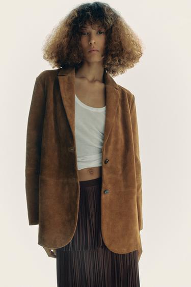 BLAZER PIEL 100% ZW COLLECTION LIMITED EDITION - Arena de Zara