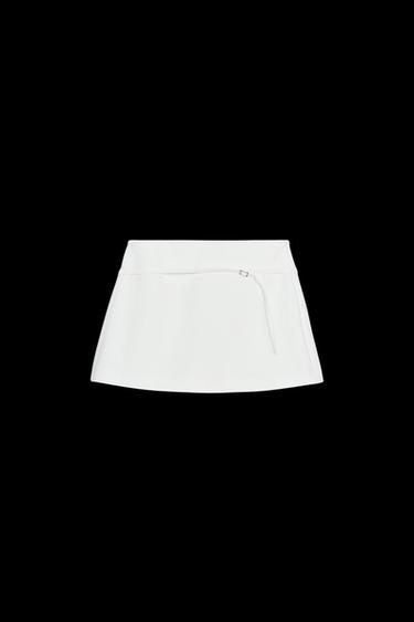 SKORT WITH BELT - White by Zara - Image 0
