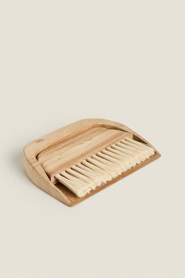 WOODEN TABLE BRUSH AND DUSTPAN — Light beige 2