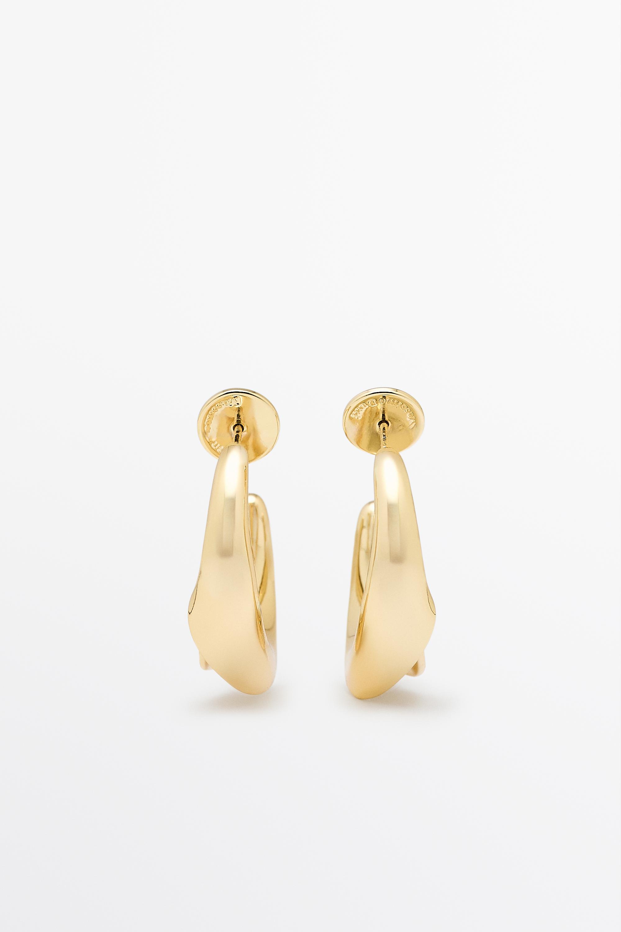 Twist Hoop Earrings — Golden