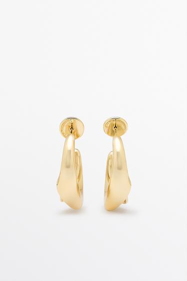 Pendientes aro twist - Dorado de Zara - Imagen 0