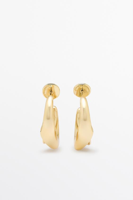 Zara Twist Hoop Earrings - Golden - Image 0