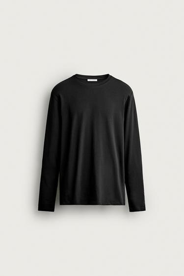 BASIC SLIM FIT T-SHIRT - Black by Zara