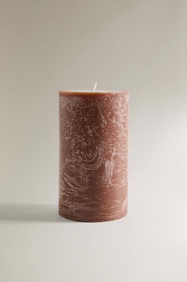 SALTED CARAMEL 대형 원통형 아로마 캔들 - Zara 크림