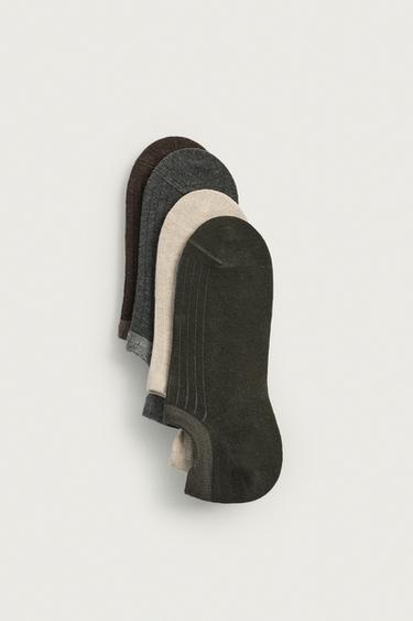 PACK OF 4 NO-SHOW SOCKS - various by Zara