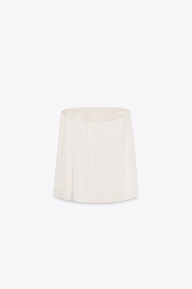 TOP SATINÉ BUSTIER - Gris / Beige de Zara - Image 5