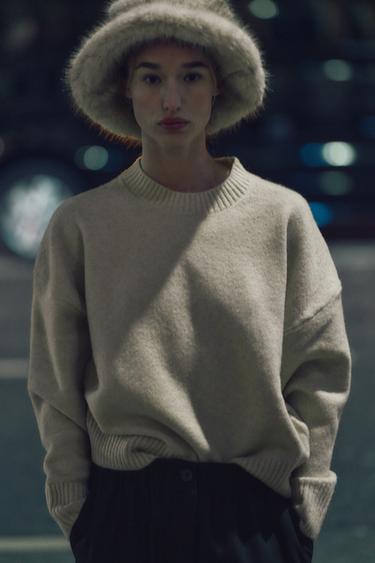 FAUX FUR HAT - Ecru by Zara - Image 0