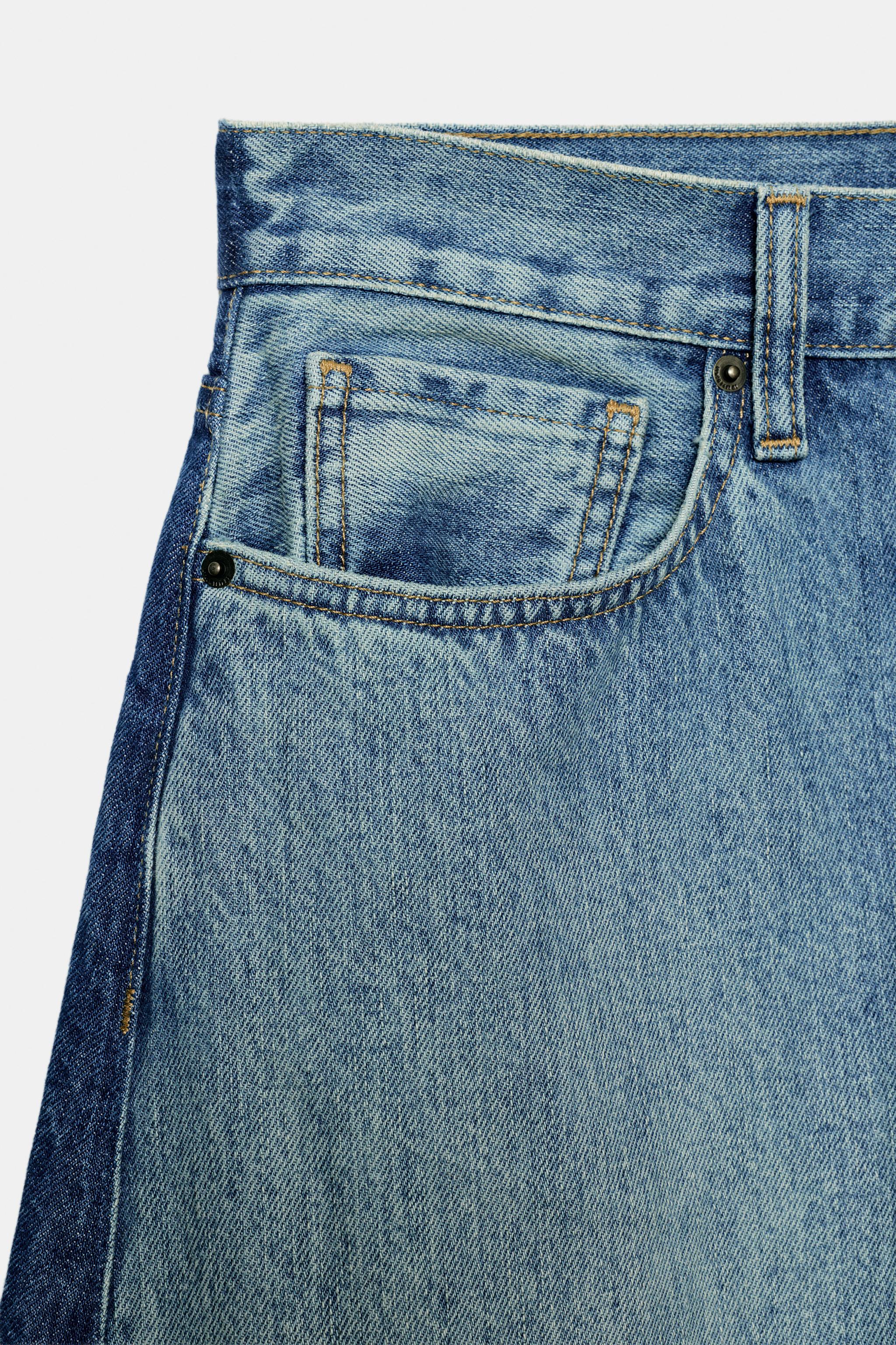 ZW COLLECTION MID-RISE PATCHWORK BARREL JEANS
