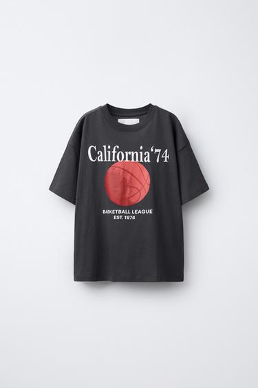 SPORT PRINT T-SHIRT - Dark anthracite by Zara