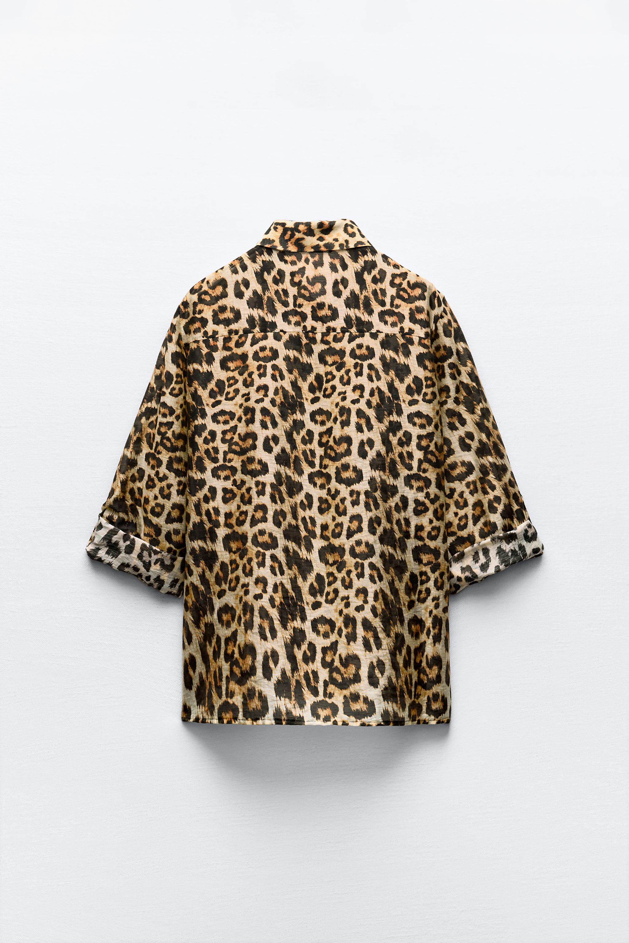 CAMISA ESTAMPADO ANIMAL Leopardo ZARA Espana