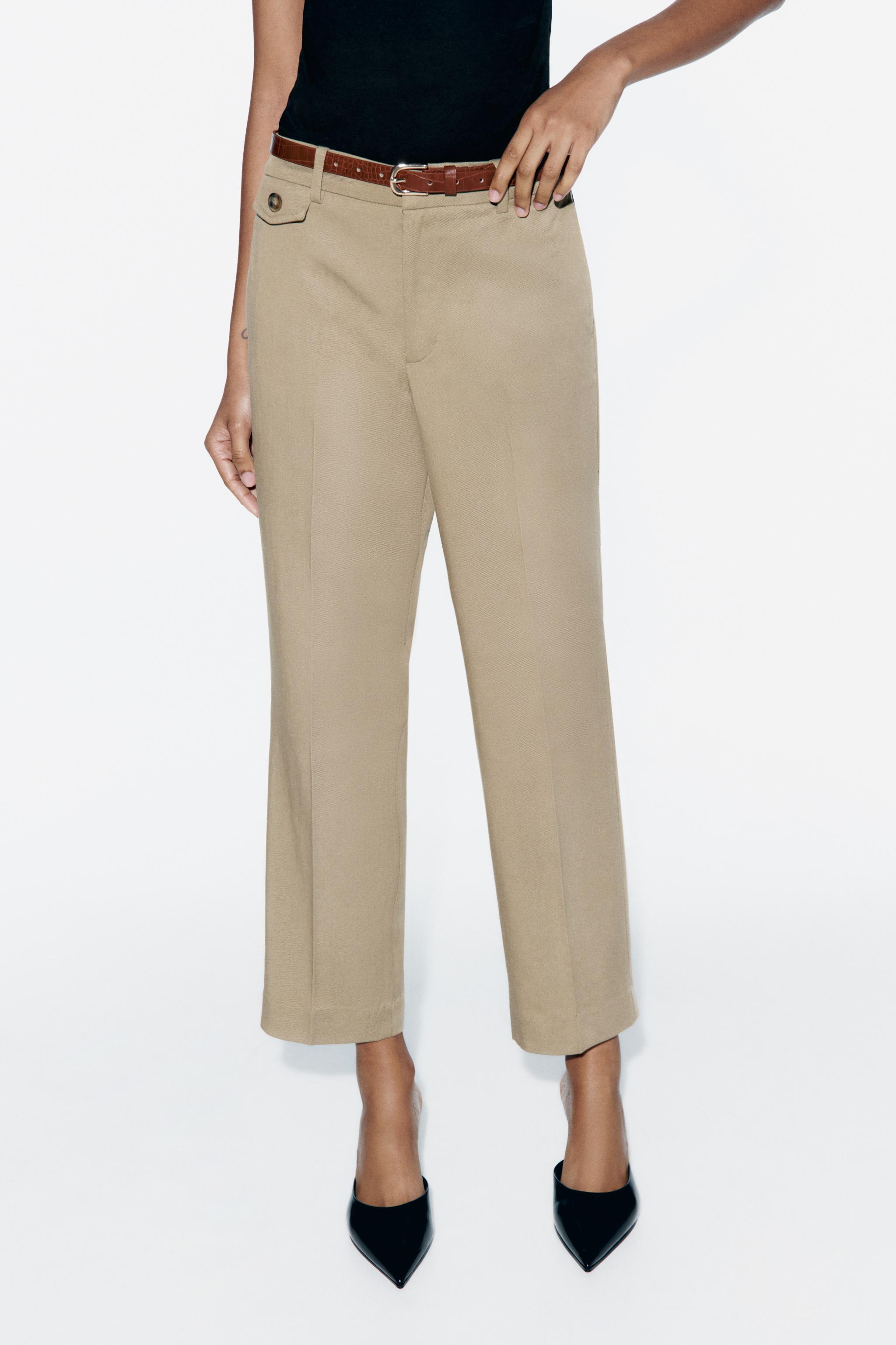 BELTED CHINO PANTS