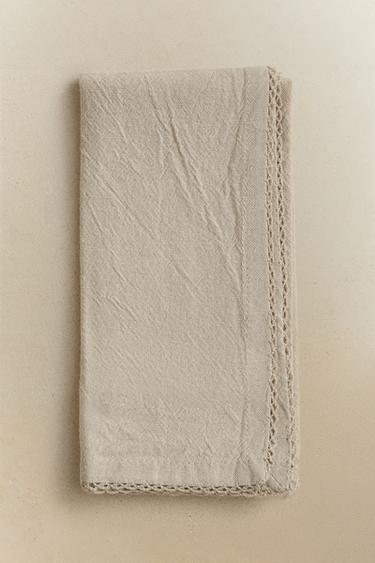 LOT DE SERVIETTES FIL TEINTÉ UNIES (LOT DE 2) - Gris taupe de Zara