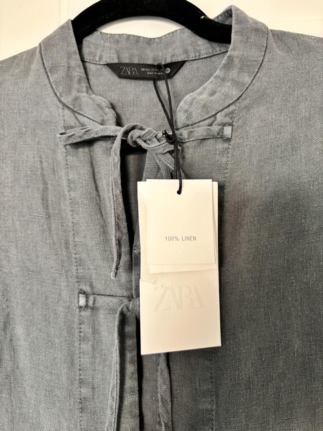 LINEN JACKET WITH TIES ZW COLLECTION - Image 4