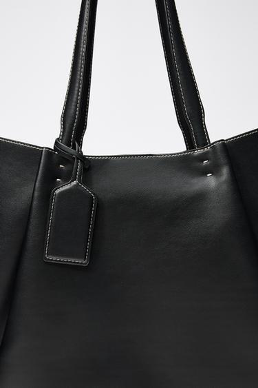 LARGE TOTE BAG - Black by Zara - Image 6