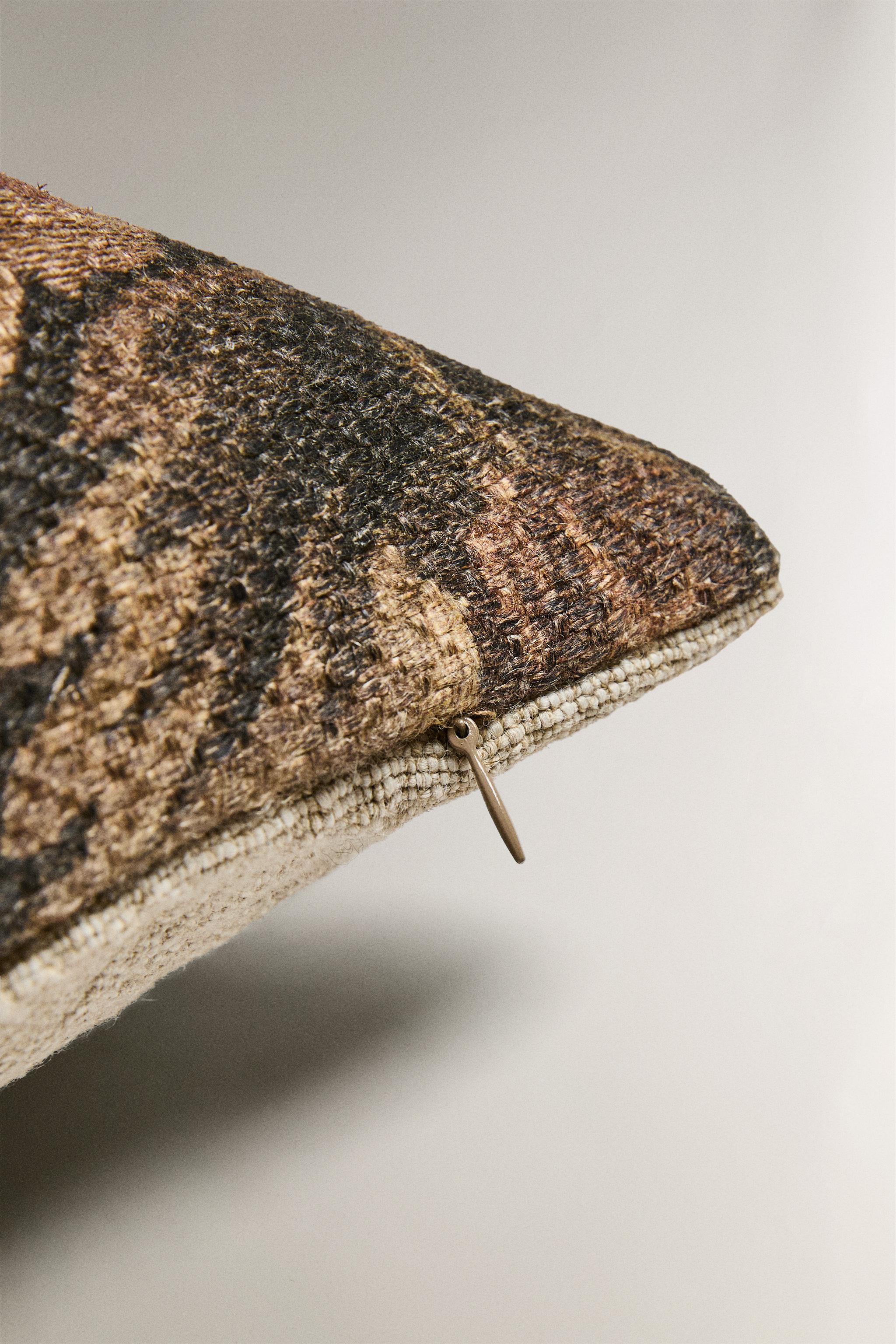 HOUSSE DE COUSSIN LIN FLEURI