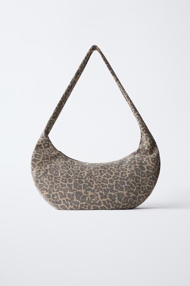MALA DE OMBRO LEOPARDO - Preto da Zara