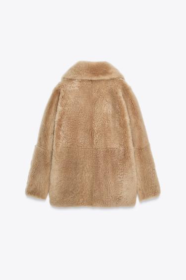 MANTEAU FOURRURE NATURELLE ZW COLLECTION - Beige de Zara - Image 4