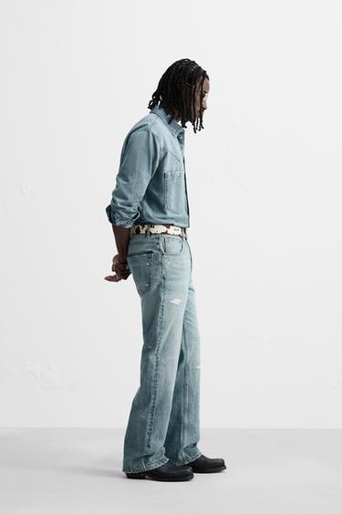 WESTERN DENIM SHIRT - Mid-blue by Zara - Image 3