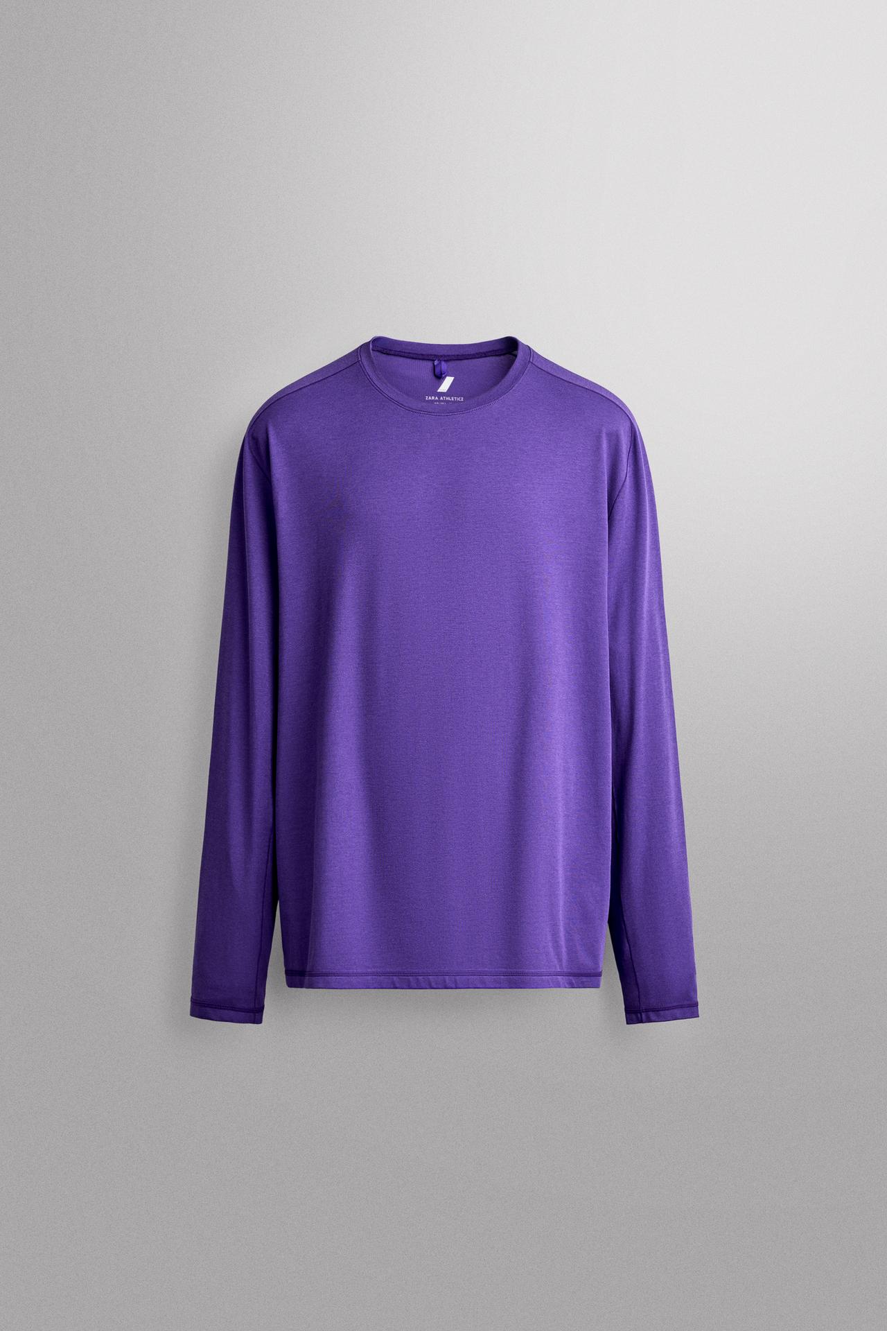 LONG SLEEVE TECHNICAL T-SHIRT — Purple