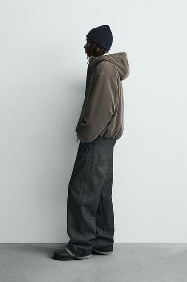 LIGHTWEIGHT TECHNICAL HOODED JACKET - Dark mink by Zara - Image 3