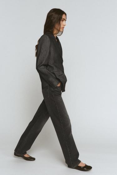 ZW COLLECTION DENIM BLAZER - Black by Zara