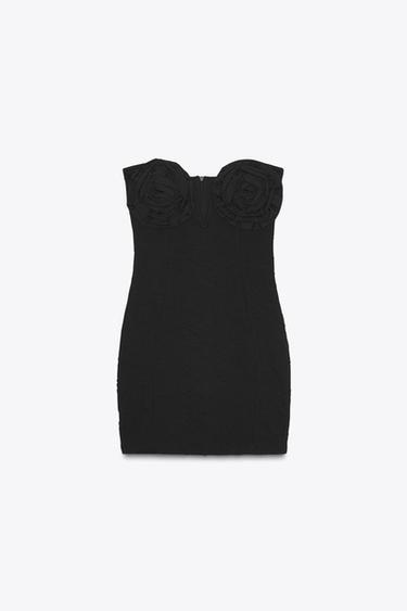 ROBE COURTE FLEURS - Noir de Zara - Image 5