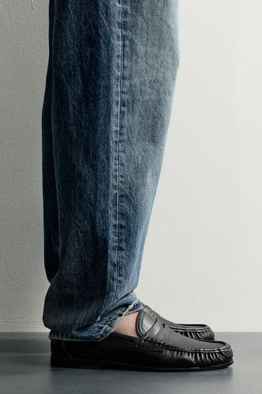 MOCASÍN PIEL ANTIFAZ - Negro de Zara - Imagen 0