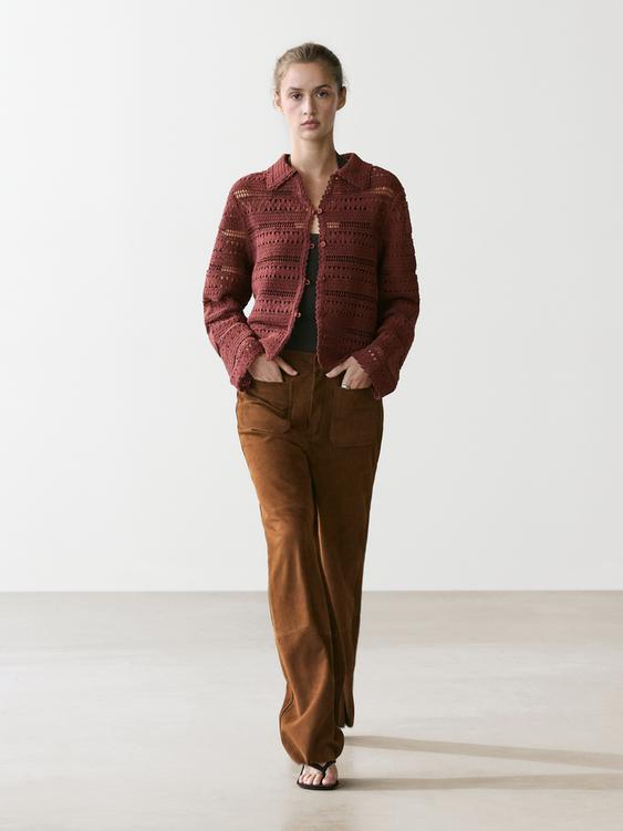 Short cotton crochet jacket from Zara - $200