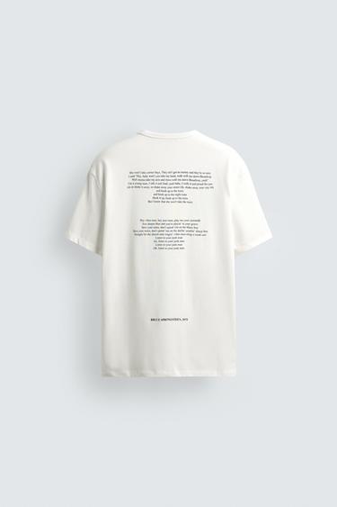 NEW YORK CITY SERENADE BY BRUCE SPRINGSTEEN T-SHIRT - White by Zara - Image 7