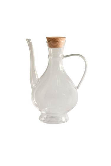 ACEITERA BOROSILICATO TAPÓN MADERA - Transparente de Zara