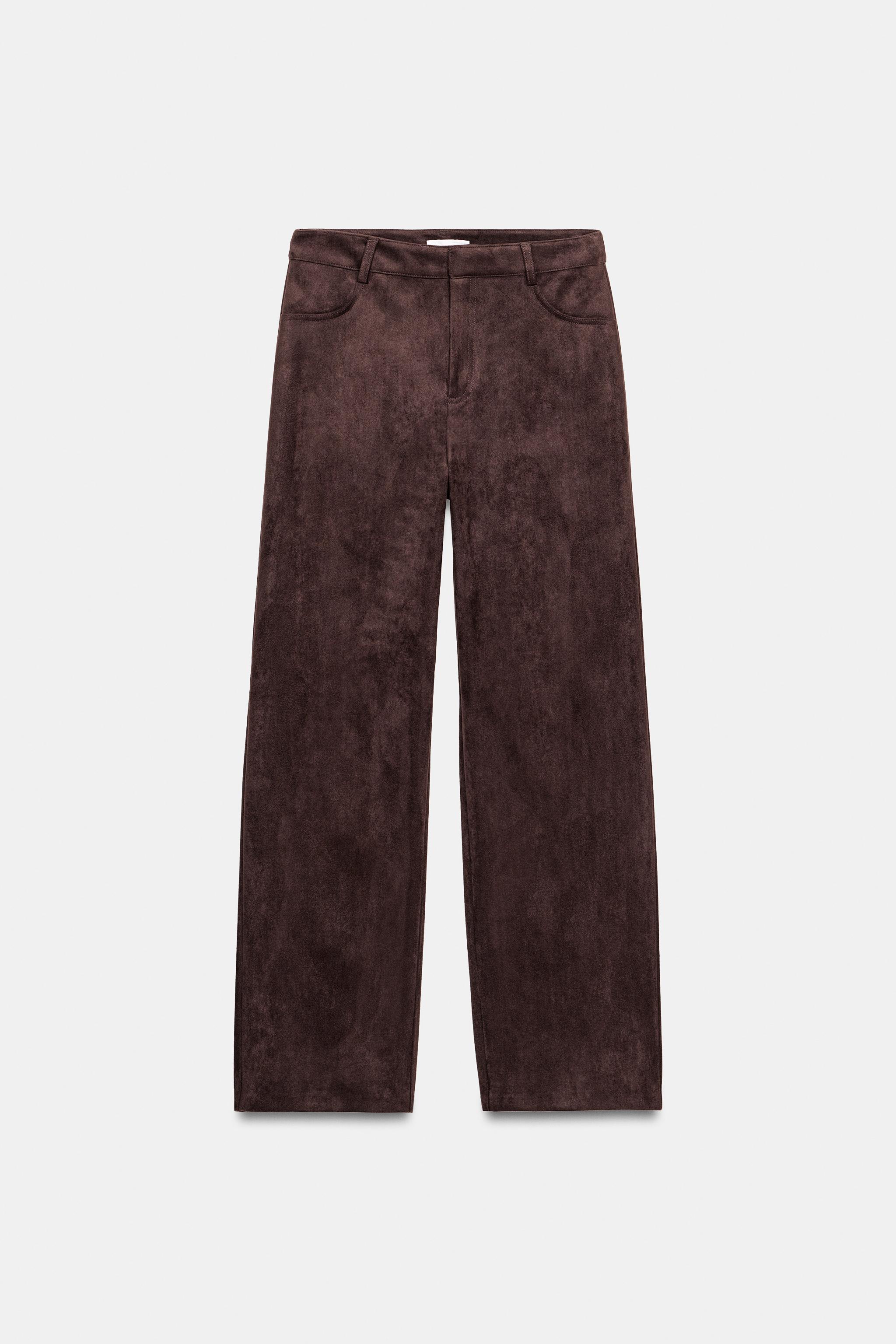 PANTALON EFFET DAIM