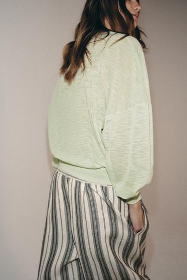 EXTRA FINE WOOL BLEND KNIT JUMPER - Pastel green by Zara - Image 2