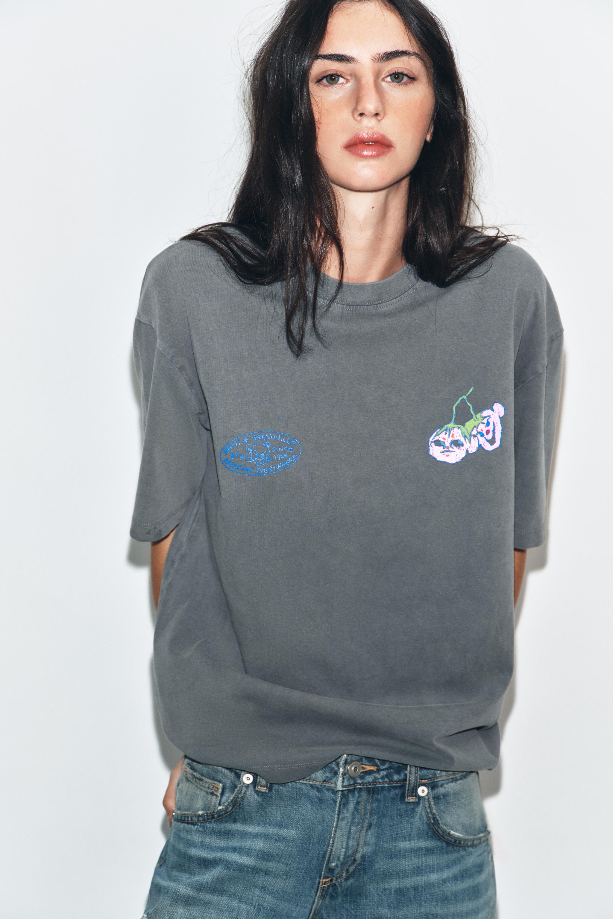 PAULA GRENOUILLE WASHED EFFECT T-SHIRT
