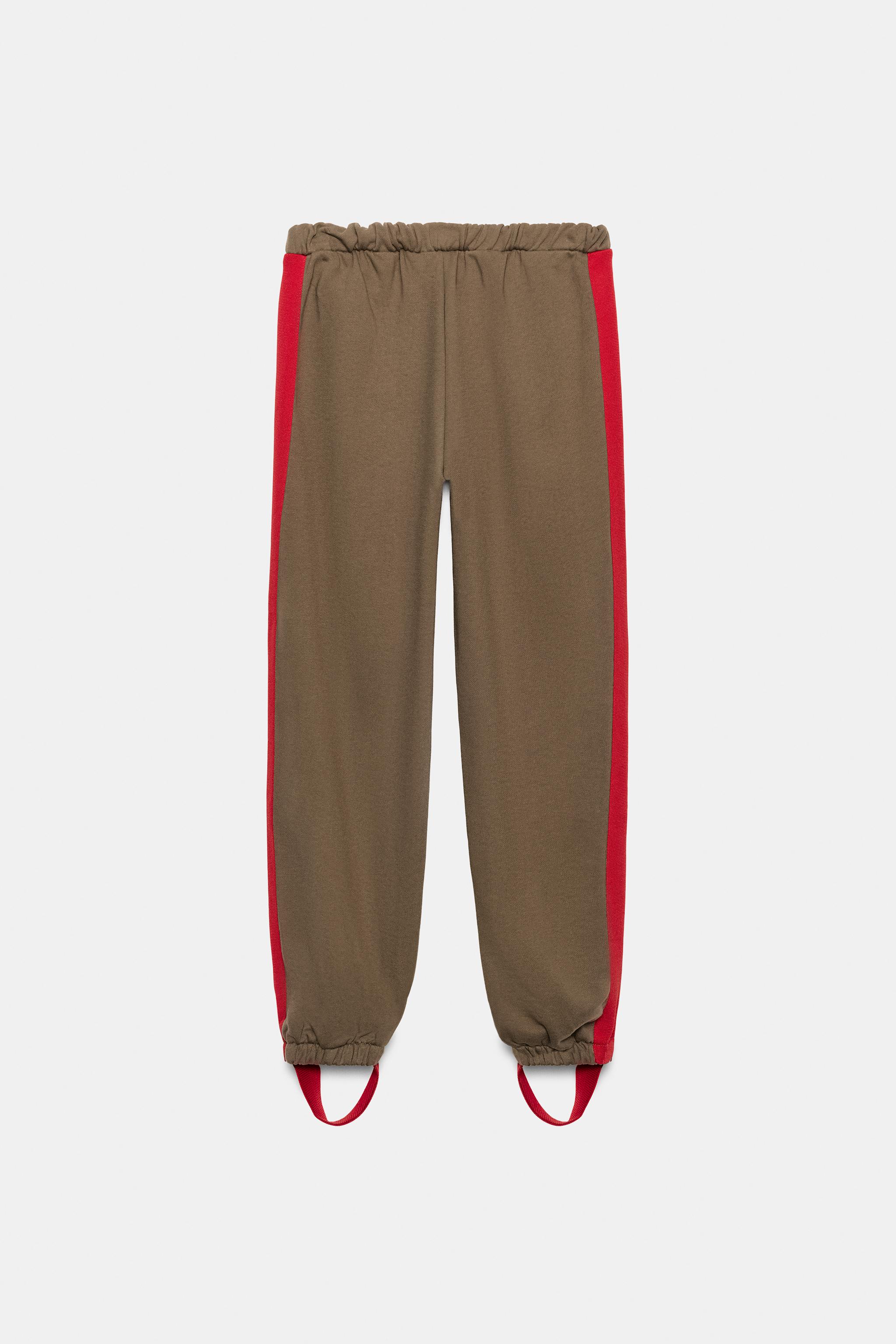 Женские брюки Zara STIRRUP SIDE-STRIPE TROUSERS — фото 6