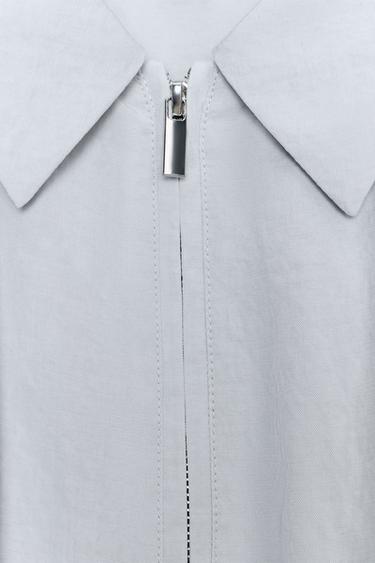 BLOUSON BOMBER BALLON - Bleu ciel de Zara - Image 8