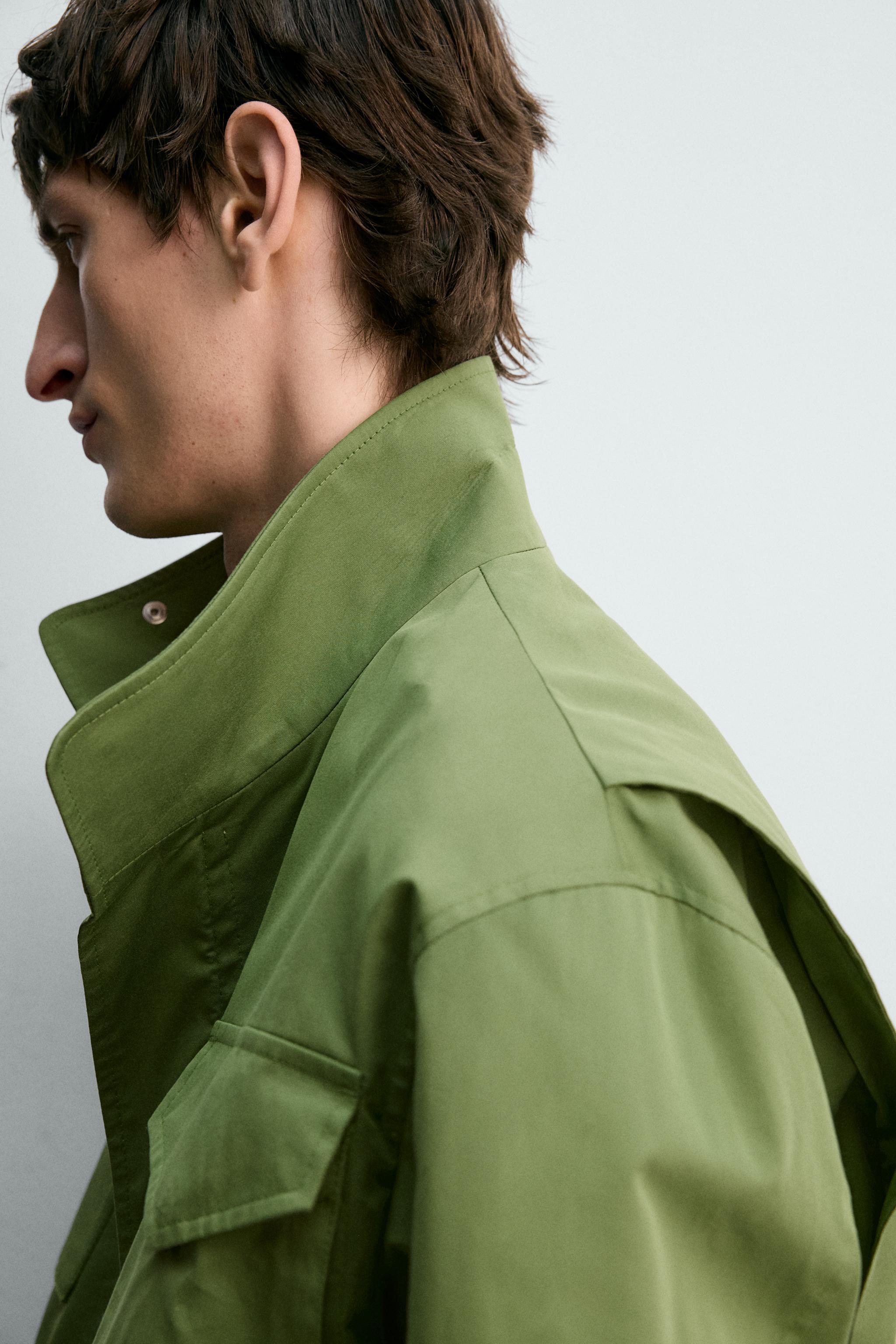 リラックスフィットポケットパーカ - グリーン | ZARA Japan / 日本