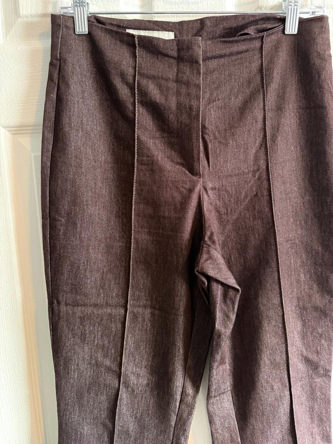 CONTRAST STITCH SEAM FLARE PANTS - Image 3