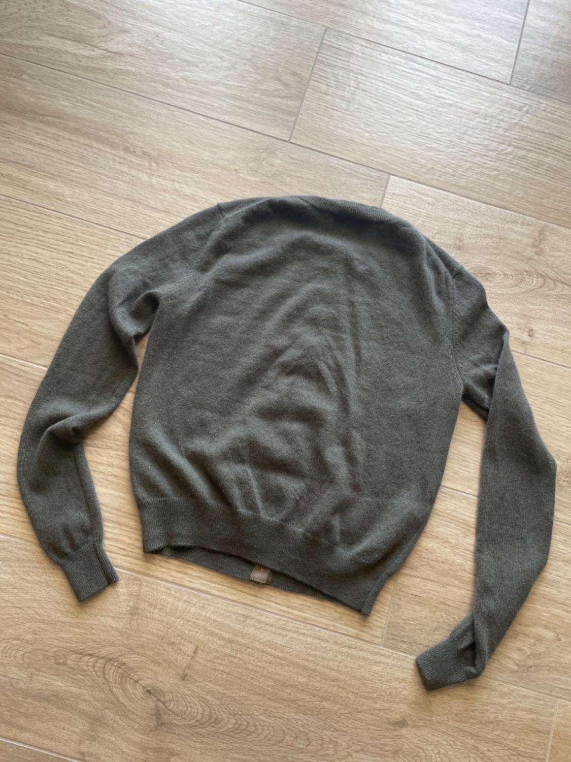 CARDIGAN GRIGIO/VERDE IN CASHMERE - Image 2
