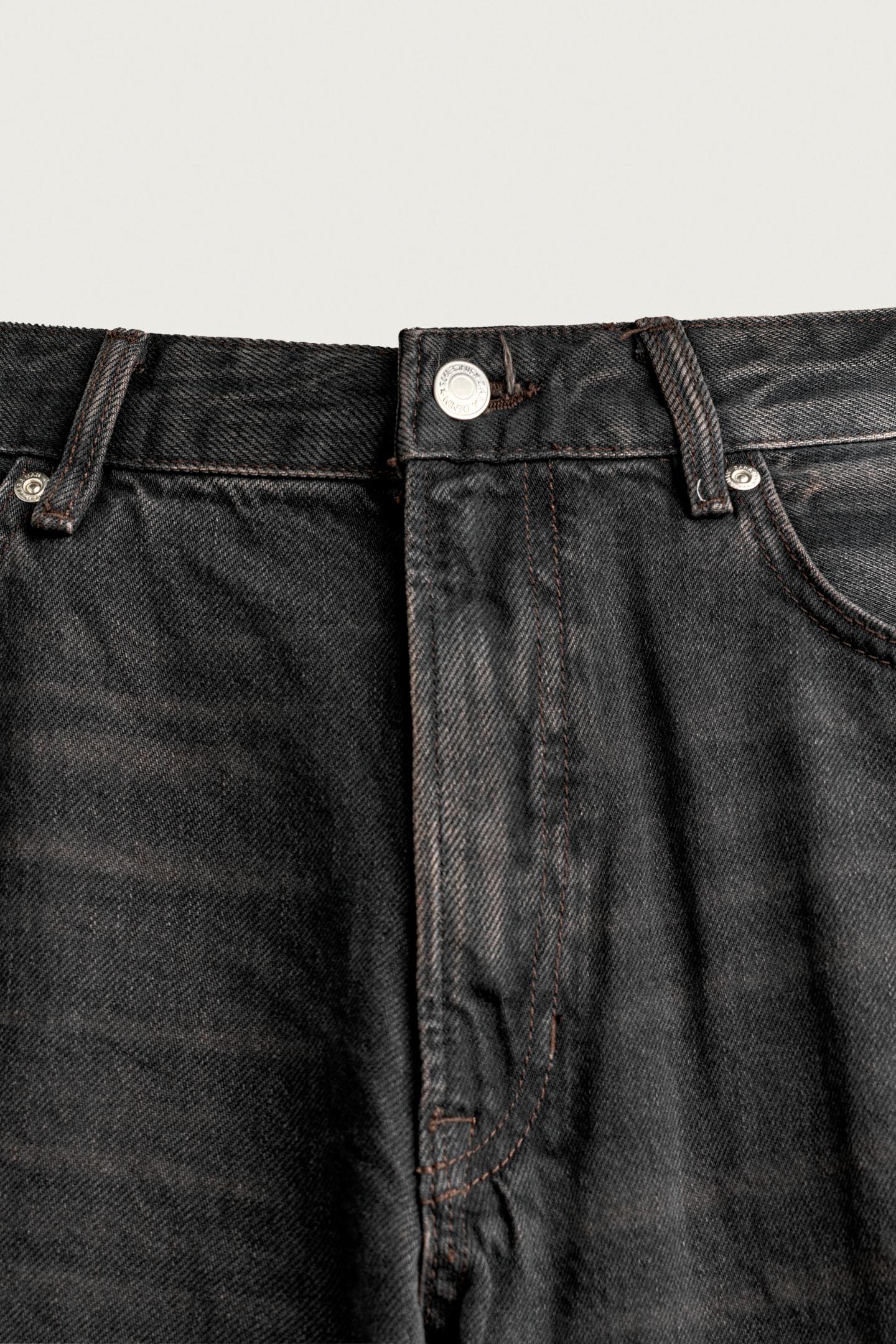 Мужские джинсы Zara Loose-Fit, цвет: Угольный — фото 9