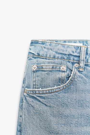 TRF STRAIGHT HIGH-WAIST JEANS - Light blue by Zara - Image 8