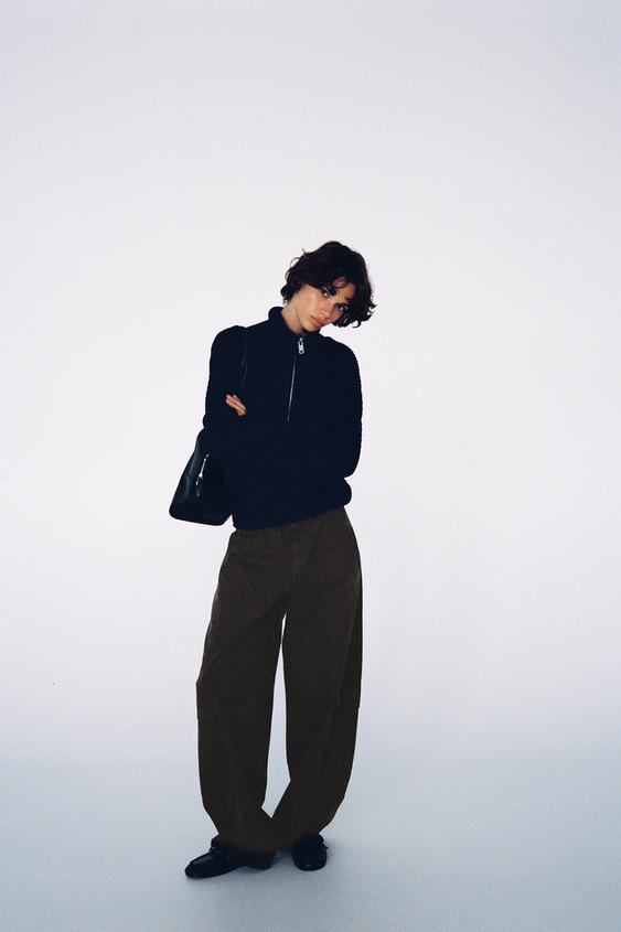 TEXTURED KNIT JUMPER - Navy blue by Zara - Image 0