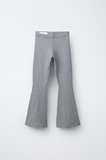 FLARE RIBBED LEGGINGS - Grey marl by Zara - Image 0