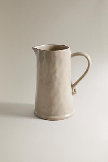 STONEWARE JUG - Taupe grey by Zara - Image 0
