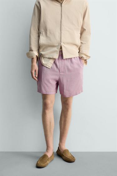 BERMUDA FLUIDE À CARREAUX LIMITED EDITION - Roses de Zara - Image 1