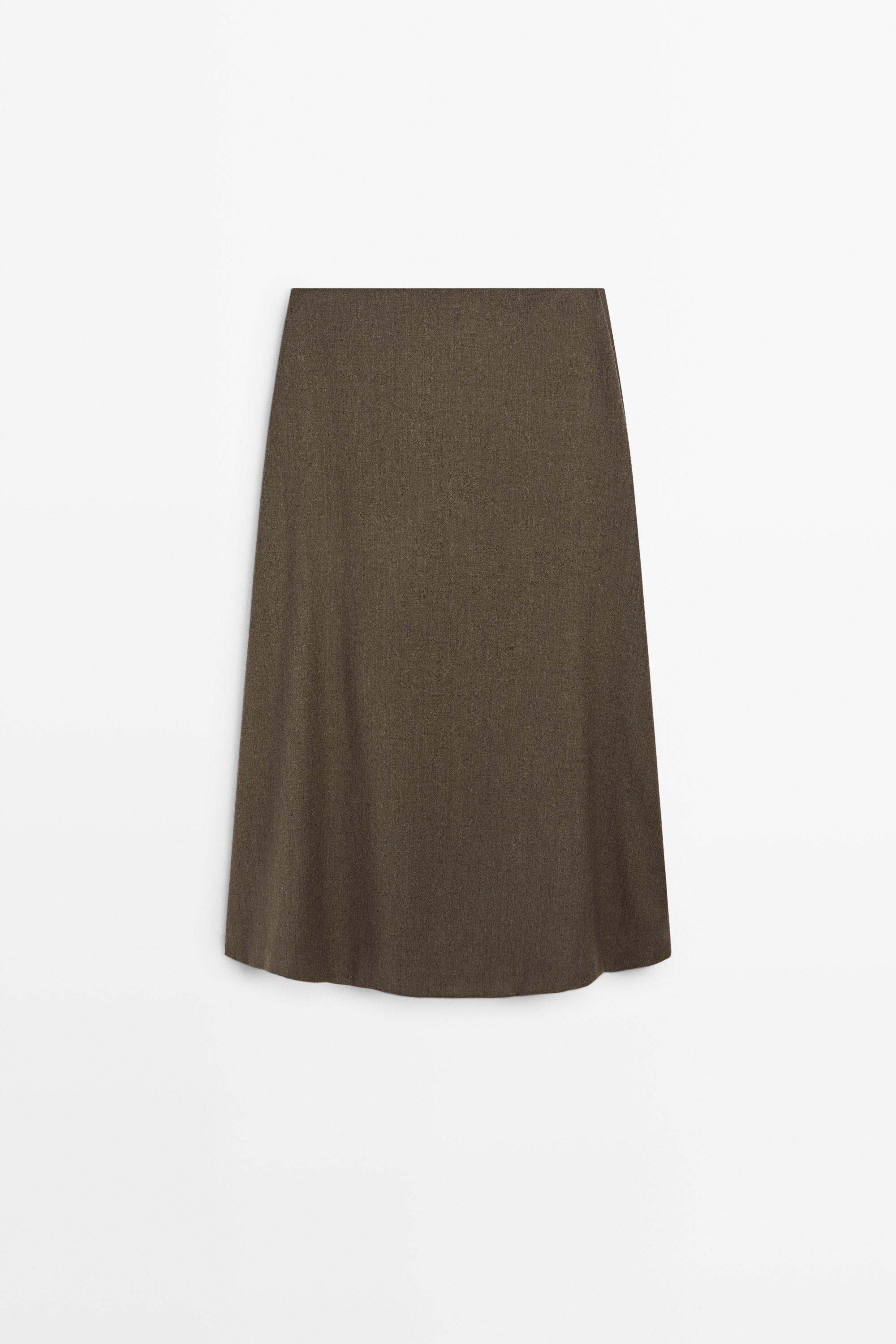 Jupe midi détail boucle