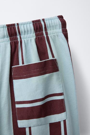 STRIPED CARGO TROUSERS - Light blue by Zara - Image 2