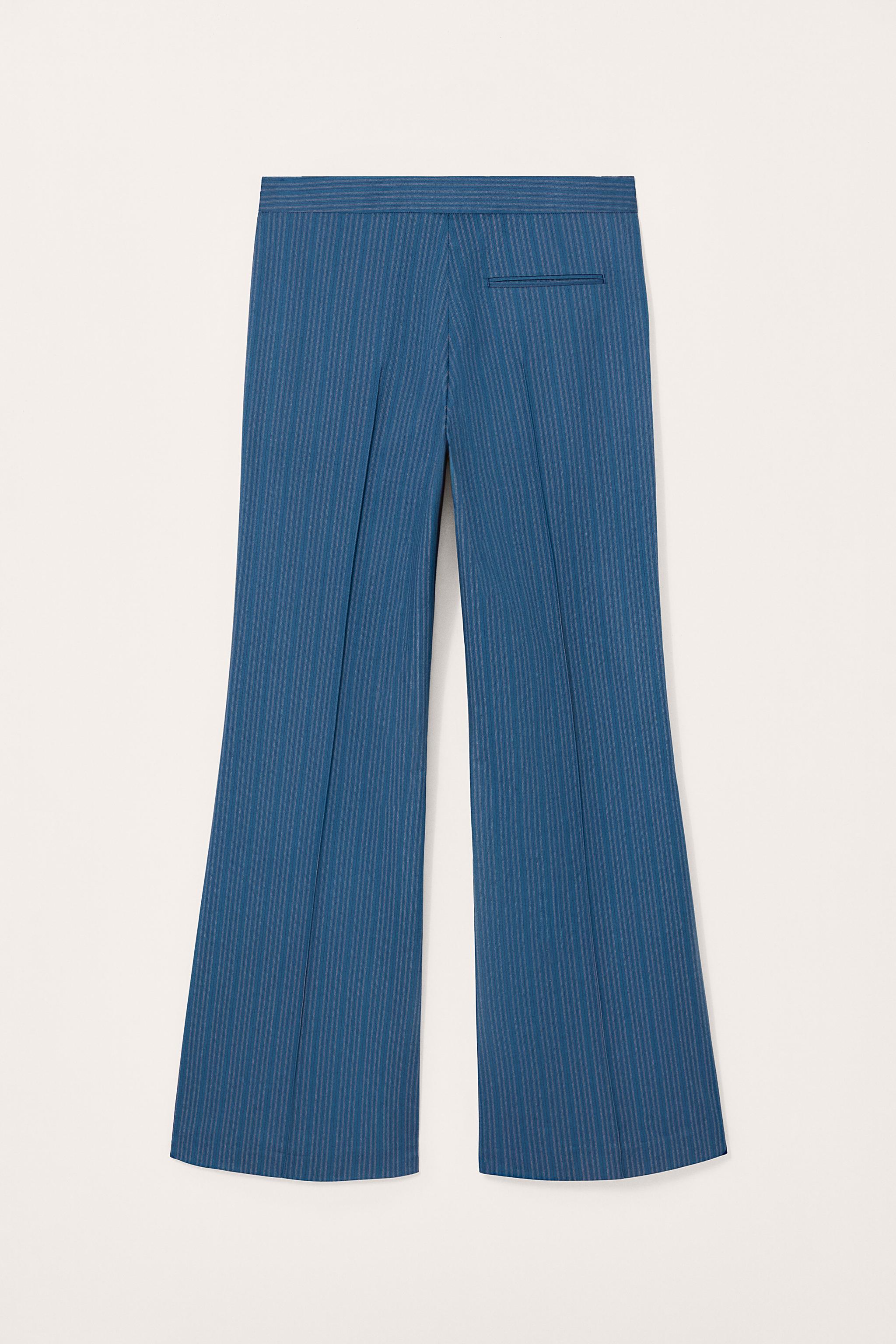 【ZARA】LIMITED EDITION ストライプ柄フレアパンツ3778/785/427 FLOWY PANTS - Black | ZARA United States